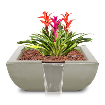 The Outdoor Plus Square Avalon GFRC Concrete Planter & Water Bowl