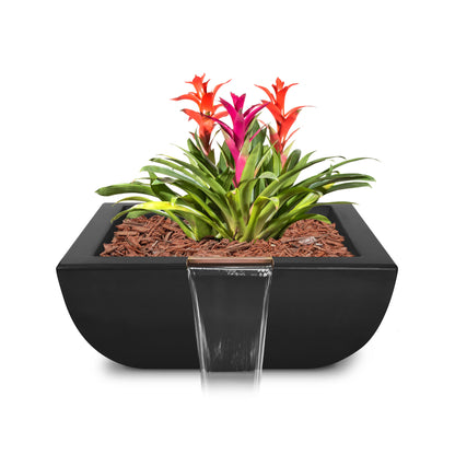 The Outdoor Plus Square Avalon GFRC Concrete Planter & Water Bowl