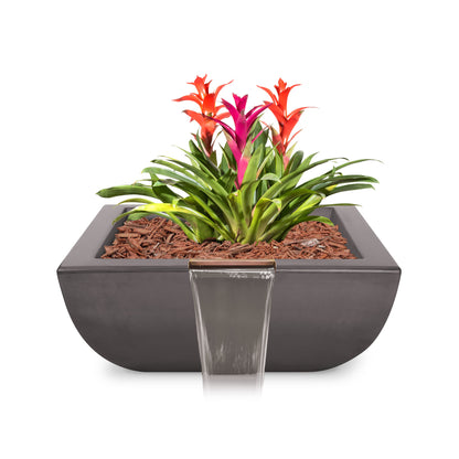 The Outdoor Plus Square Avalon GFRC Concrete Planter & Water Bowl