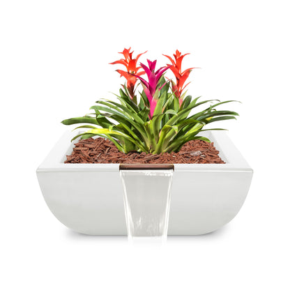 The Outdoor Plus Square Avalon GFRC Concrete Planter & Water Bowl