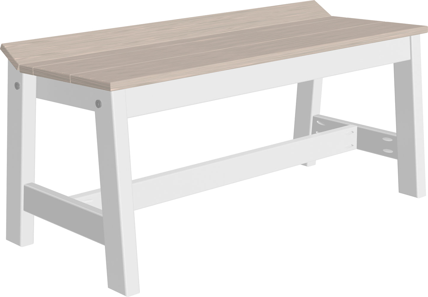 LuxCraft Poly 41" Cafe Outdoor Dining Bench