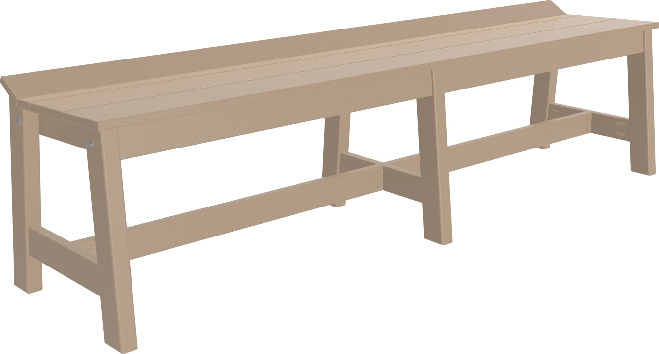 LuxCraft Poly 72" Cafe Outdoor Dining Bench