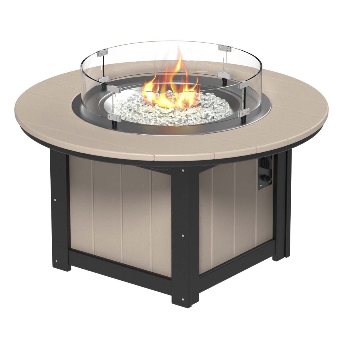 LuxCraft Poly 46" Lumin Round Fire Pit