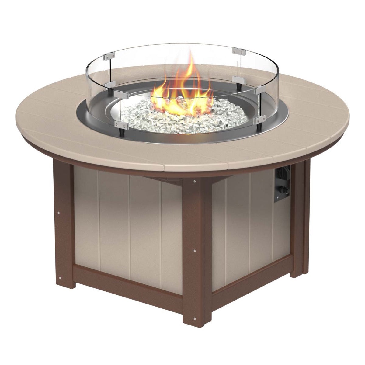 LuxCraft Poly 46" Lumin Round Fire Pit