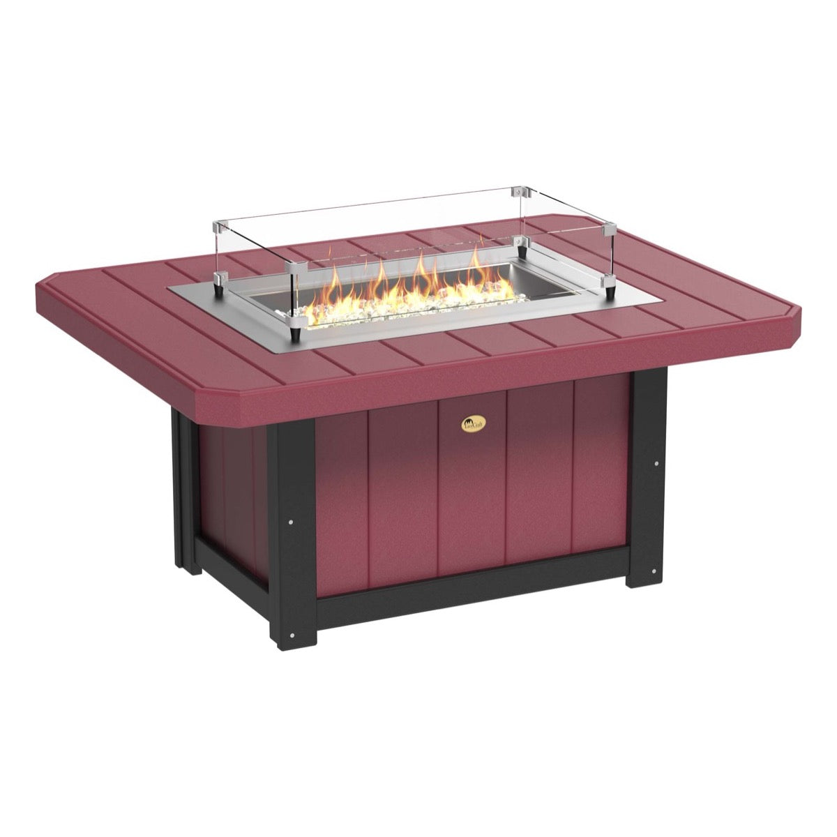 LuxCraft Poly 51" Lumin Rectangular Fire Pit