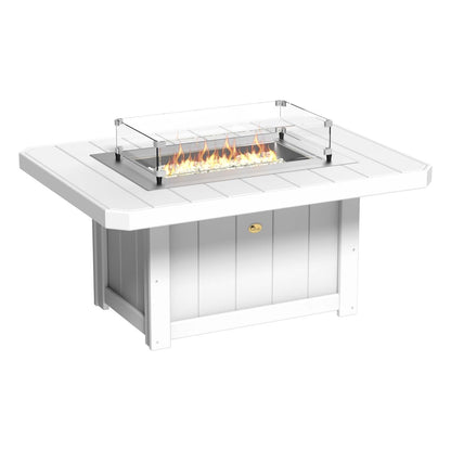 LuxCraft Poly 51" Lumin Rectangular Fire Pit