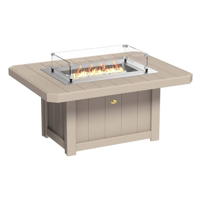 LuxCraft Poly 51" Lumin Rectangular Fire Pit