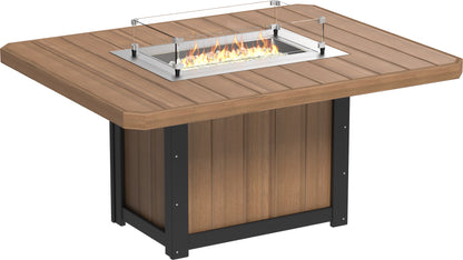 LuxCraft Poly 62" Lumin Rectangular Fire Table - Dining - Counter - Bar Fire Table