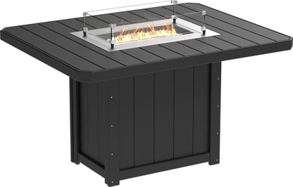 LuxCraft Poly 62" Lumin Rectangular Fire Table - Dining - Counter - Bar Fire Table