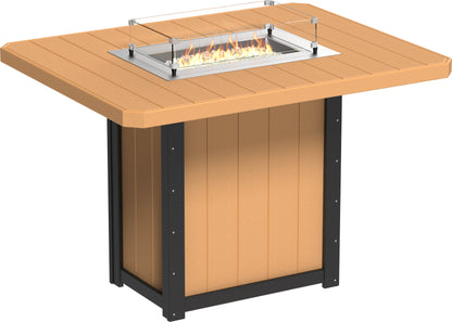 LuxCraft Poly 62" Lumin Rectangular Fire Table - Dining - Counter - Bar Fire Table