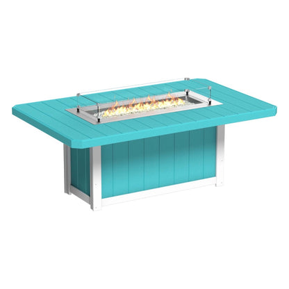 LuxCraft Poly 79" Lumin Rectangular Fire Table - Dining - Counter - Bar Fire Table