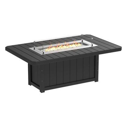 LuxCraft Poly 79" Lumin Rectangular Fire Table - Dining - Counter - Bar Fire Table