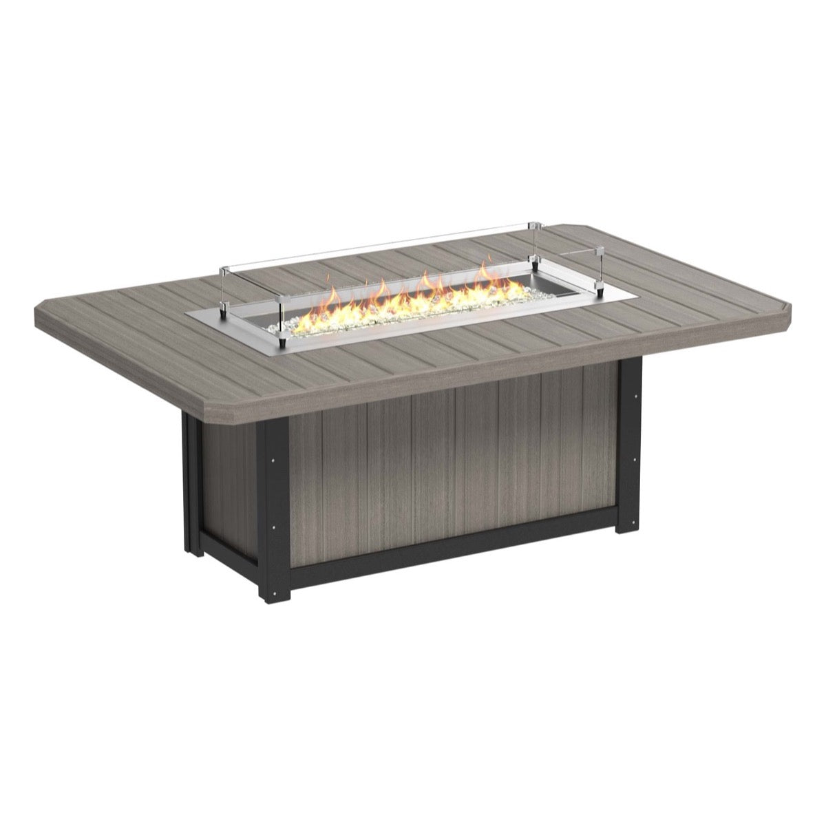 LuxCraft Poly 79" Lumin Rectangular Fire Table - Dining - Counter - Bar Fire Table