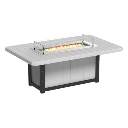 LuxCraft Poly 79" Lumin Rectangular Fire Table - Dining - Counter - Bar Fire Table