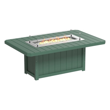 LuxCraft Poly 79" Lumin Rectangular Fire Table - Dining - Counter - Bar Fire Table