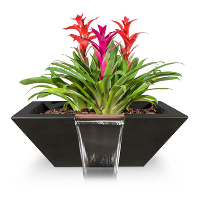 The Outdoor Plus Square Maya GFRC Concrete Planter & Water Bowl