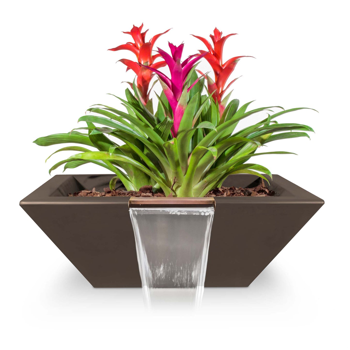 The Outdoor Plus Square Maya GFRC Concrete Planter & Water Bowl