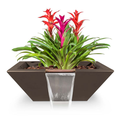 The Outdoor Plus Square Maya GFRC Concrete Planter & Water Bowl