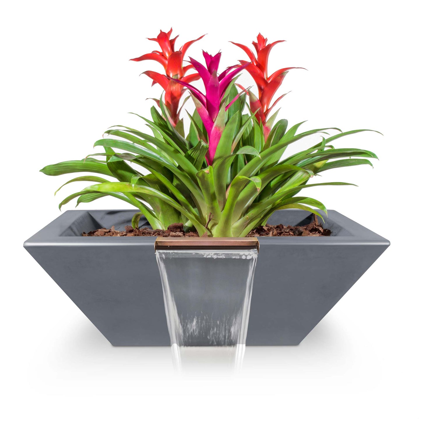 The Outdoor Plus Square Maya GFRC Concrete Planter & Water Bowl