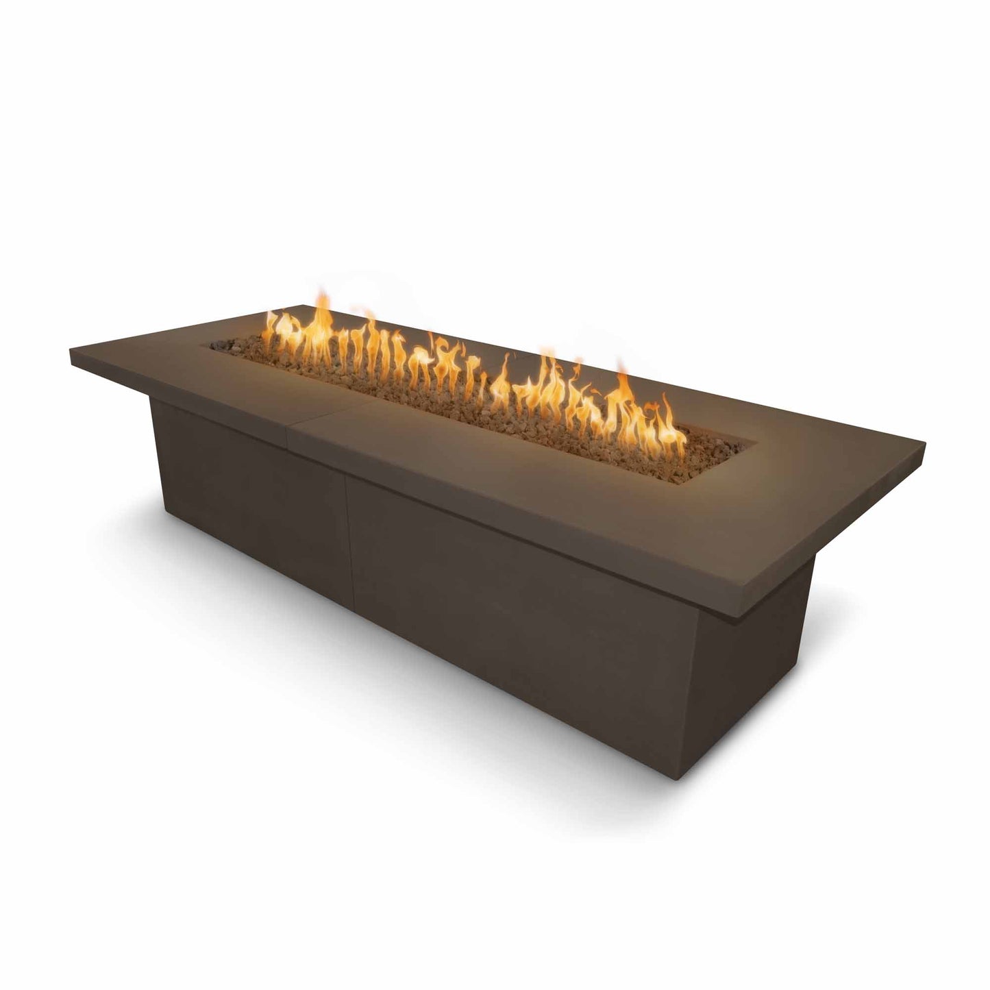 The Outdoor Plus 120" x 48" Rectangular Newport Fire Table - GFRC Concrete - Natural Gas