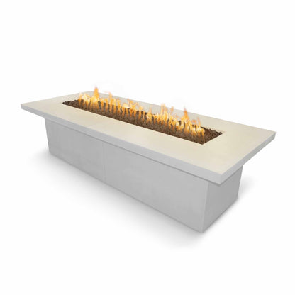 The Outdoor Plus 120" x 48" Rectangular Newport Fire Table - GFRC Concrete - Natural Gas