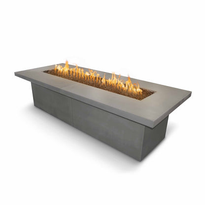 The Outdoor Plus 120" x 48" Rectangular Newport Fire Table - GFRC Concrete - Natural Gas