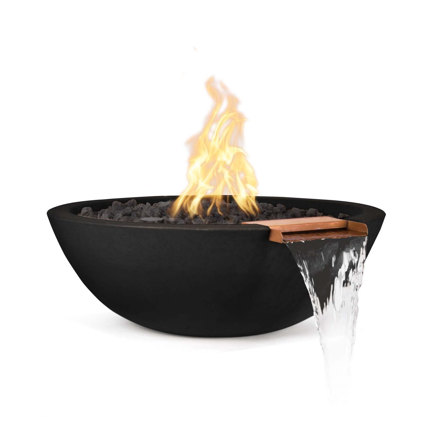 The Outdoor Plus 27" Round Sedona Fire & Water Bowl - GFRC Concrete