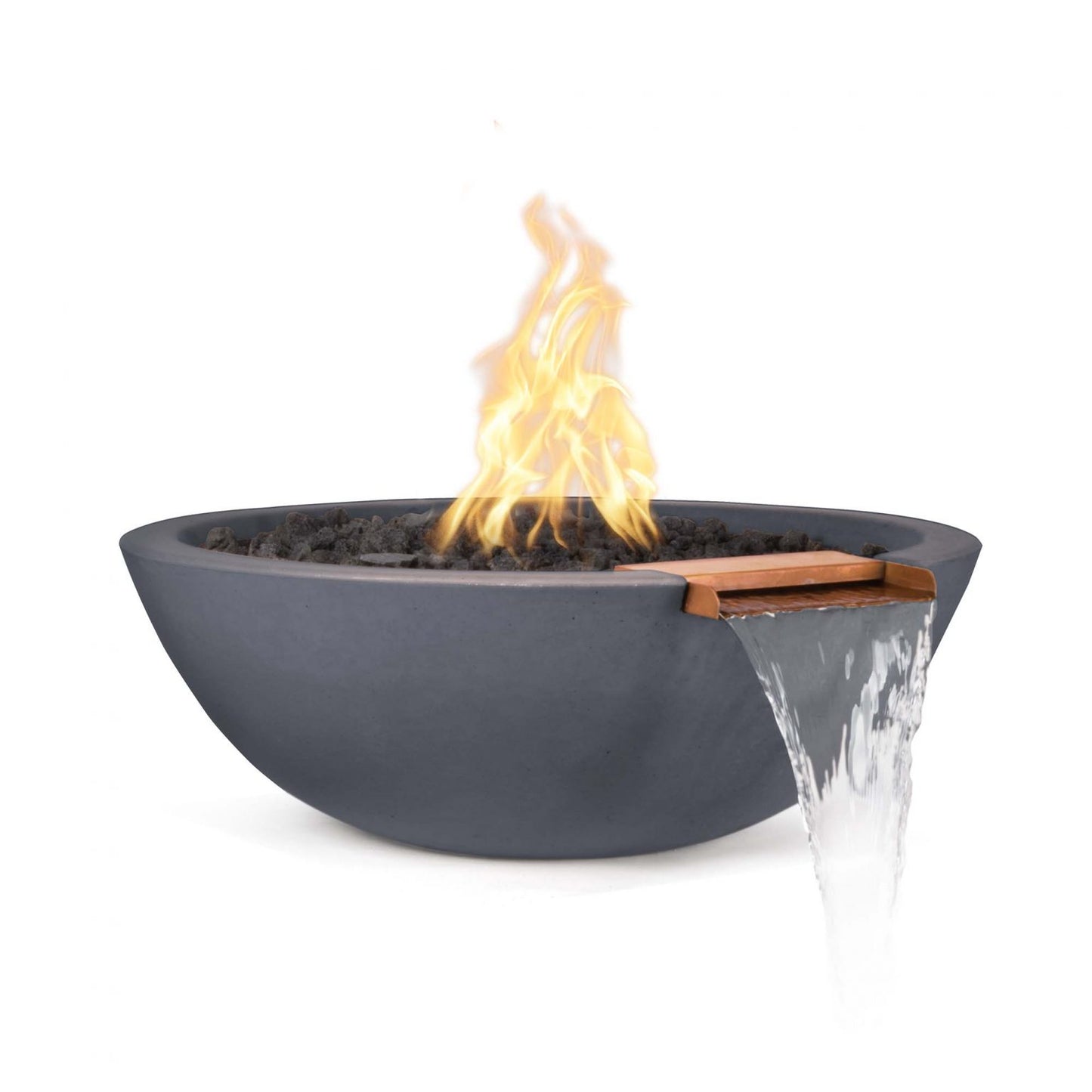 The Outdoor Plus 27" Round Sedona Fire & Water Bowl - GFRC Concrete