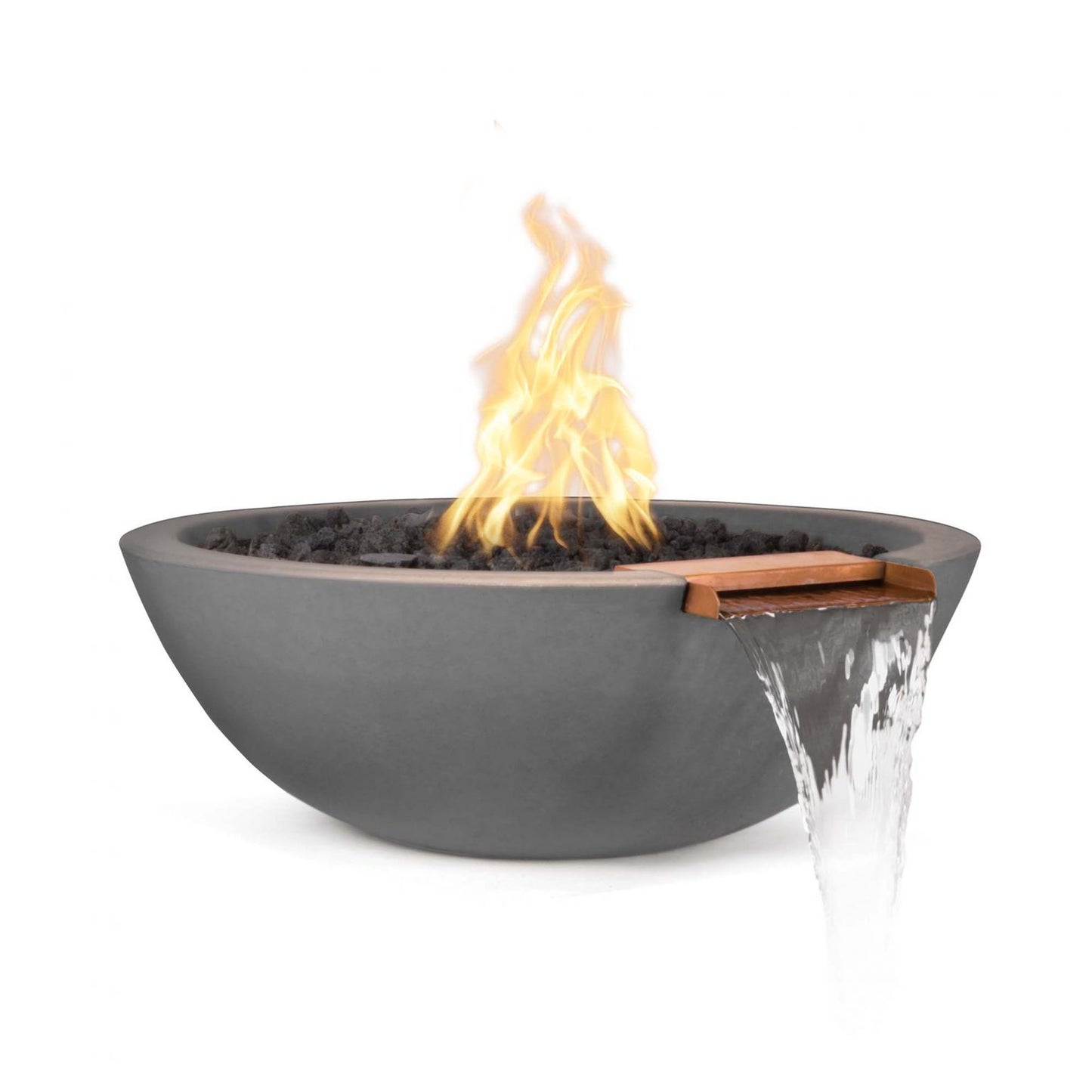 The Outdoor Plus 27" Round Sedona Fire & Water Bowl - GFRC Concrete