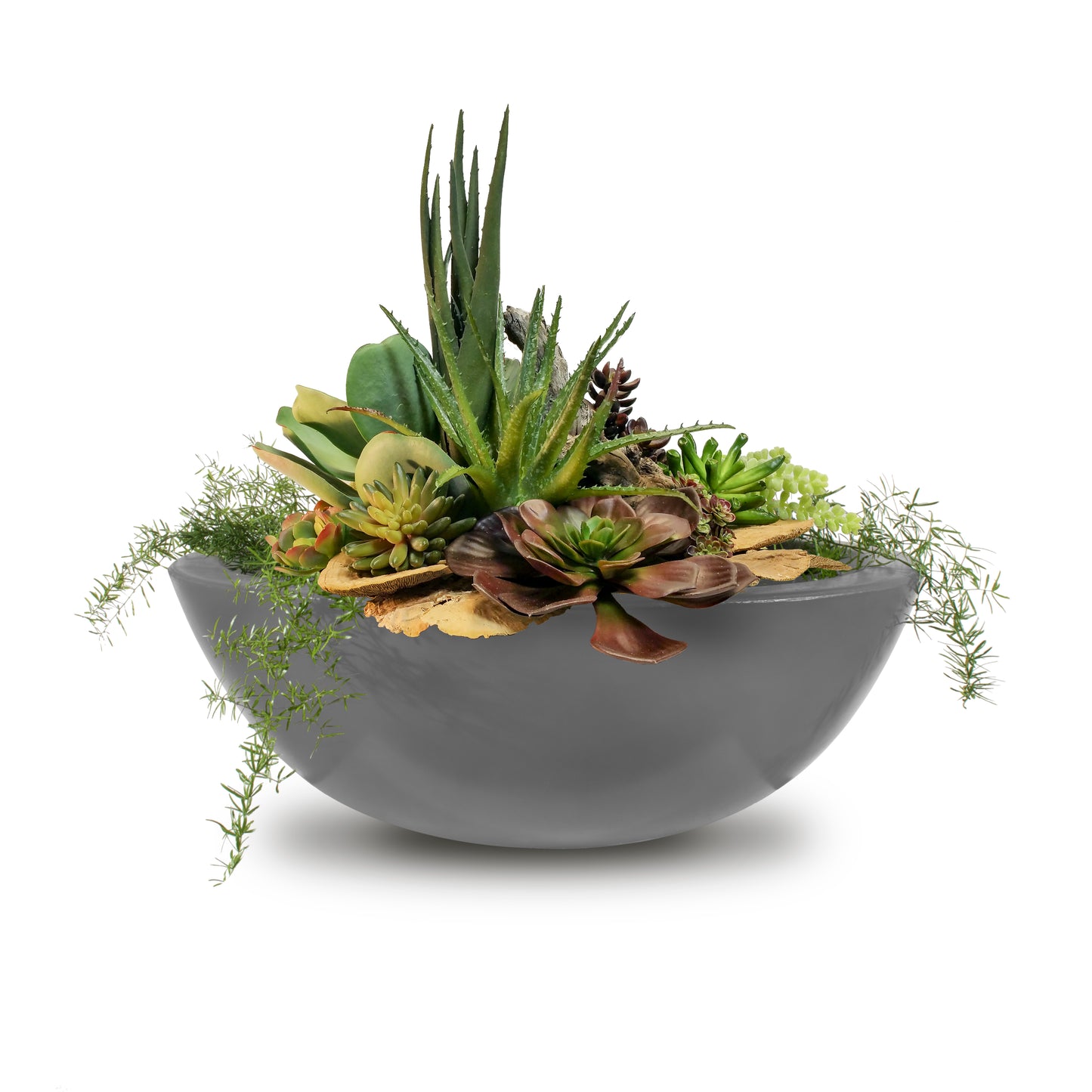 The Outdoor Plus Round Sedona GFRC Concrete Planter Bowl