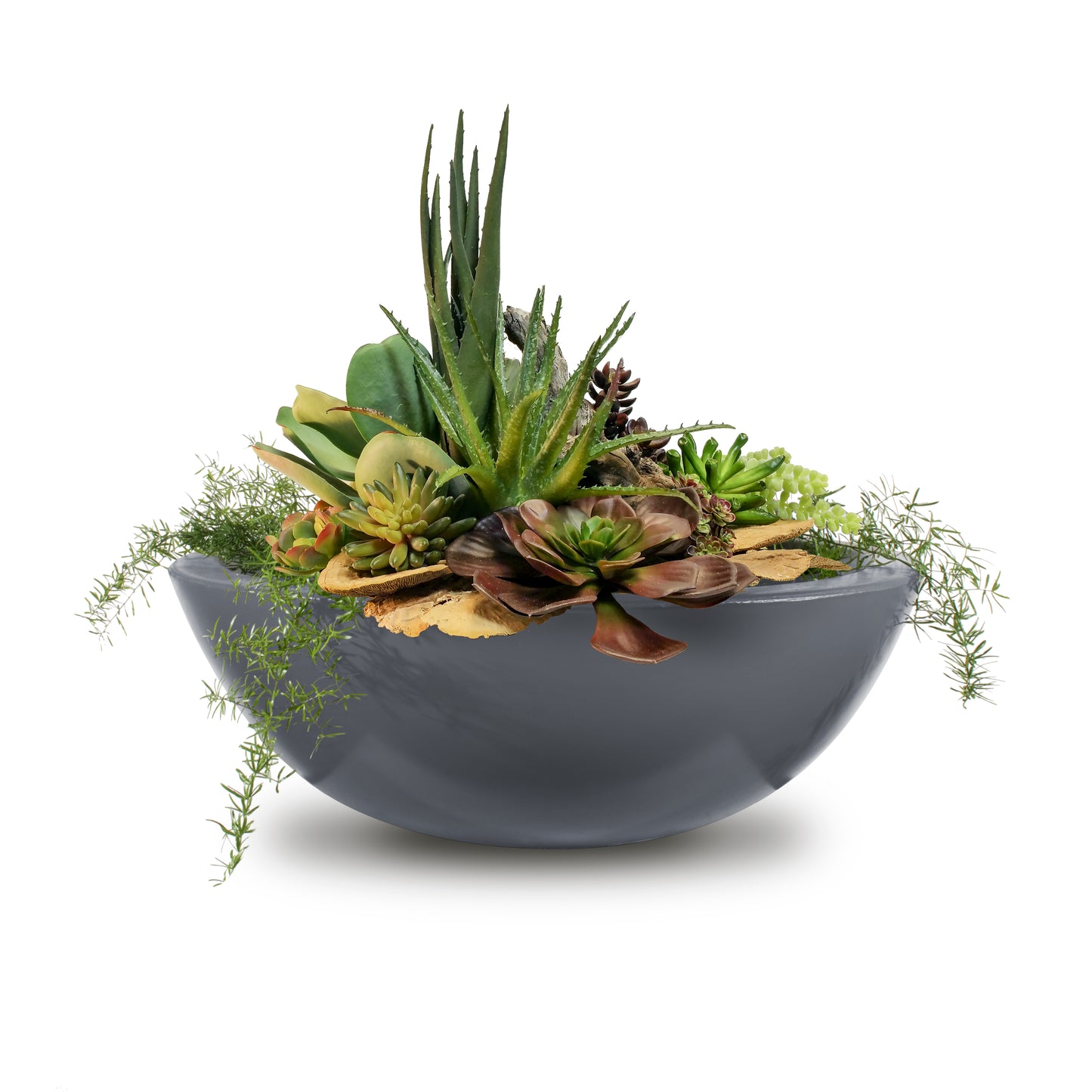 The Outdoor Plus Round Sedona GFRC Concrete Planter Bowl