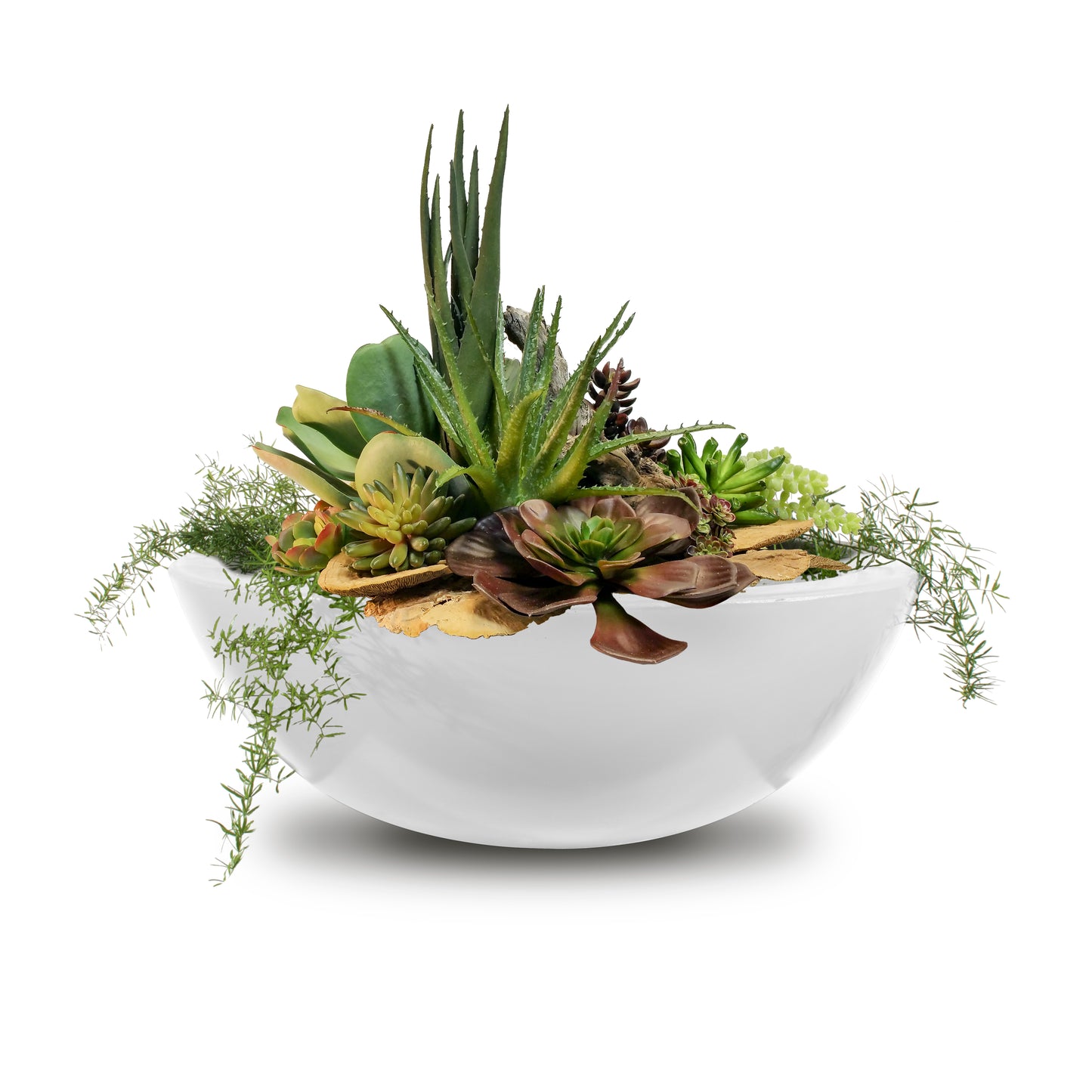 The Outdoor Plus Round Sedona GFRC Concrete Planter Bowl