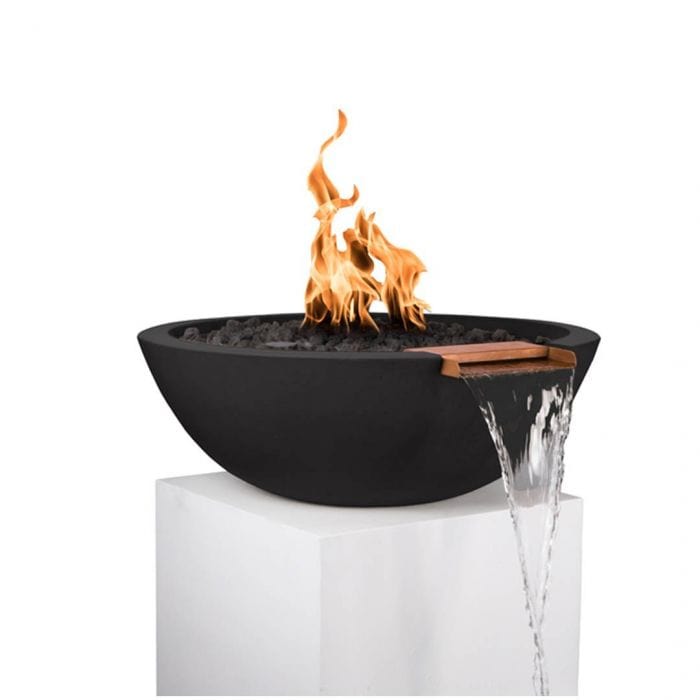 The Outdoor Plus 27" Round Sedona Fire & Water Bowl - GFRC Concrete