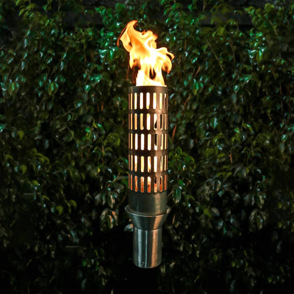 The Outdoor Plus Vent Fire Torch and Post Kit - Stainless Steel - Propane - Natural Gas